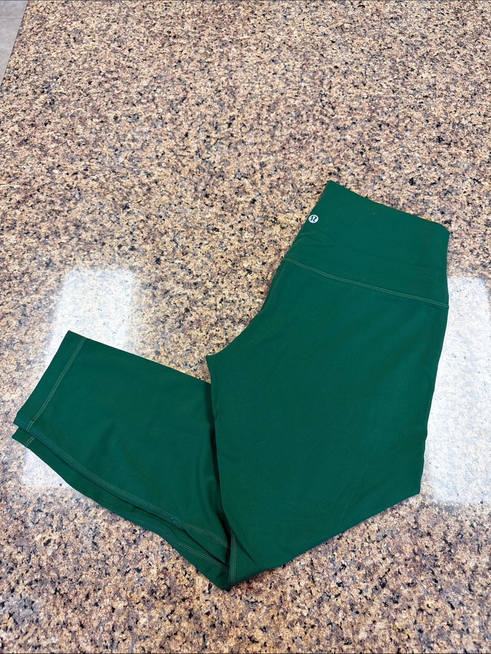 Lululemon Athletica Align High Waisted Forest Green Cropped Performance Leggings